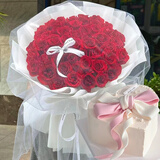 百世今生女朋友老婆生日蛋糕鲜花组合速递同城当天配送北京广州深圳上海 33朵红玫瑰花束+8寸蛋糕M款