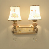 熠豪（YIHAO） 欧式壁灯简约卧室床头灯客厅北欧金色壁灯锌合金KTV酒店过道壁灯 YH8101-2 LED暧黄光