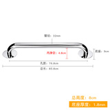 乐太家 加厚安全防滑304不锈钢免打孔栏杆老人浴室拉手卫生间厕所马桶残疾人扶手 长度60cm 免打孔304加厚32*800【亮光