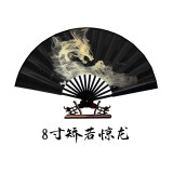 林木岛九尾狐扇子男女式古风中国风汉服配饰随身红彼岸花古装随身折扇 8寸矫若惊龙