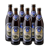 HB德国慕尼黑皇家小麦啤酒桶装啤酒 德国进口啤酒瓶装整箱 精酿啤酒  HB黑啤酒500ml*6瓶