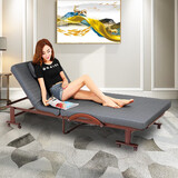 欧莱特曼（oulaiteman）折叠床棕垫午休床可拆洗升降扶手可选办公室午休午睡陪护乳胶床 【海绵款】灰色-固定把手 70x192cm
