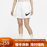 耐克（NIKE）女子运动裤ESSNTL WVN HR SHORT HBR运动服DM6740-100白色 XL码