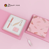 毕加索（pimio）钢笔礼盒书签时尚套装 高端成人生日毕业礼物女学生练字商务礼品墨水笔 5517珍珠红