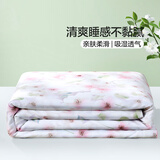 富安娜家纺 抑菌蚕丝被夏被100%柞蚕丝空调被双人夏凉被芯夏季薄被子 100%蚕丝抑菌-花仙 230*229cm
