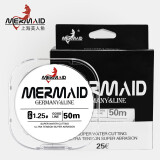 美人鱼（Mermaid）鱼线进口原丝鱼线台钓线强劲拉力鱼线子线50米 子系1.25