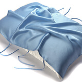 桑宋重磅真丝枕巾丝绸枕头巾100%桑蚕丝美容护肤透气抗菌单人6根绑带