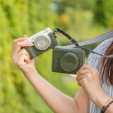 雨悦索尼ZV1M2相机包zv1微单ZV1F保护壳ZV1二代底座皮套挂绳配件便携 ZV1F/ZV1M2绿色皮套（可换电池）