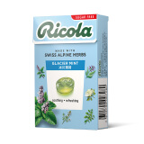 利口乐（Ricola）瑞士进口零食无糖冰川薄荷糖40g天然香草呵护润喉糖