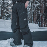 AWKA单板滑雪裤女款男防风防水3L滑雪服裤子棉保暖滑雪服裤子 黑色 XL
