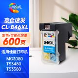 绘威CL-846墨盒彩色透明连喷 适用佳能MG3080 MG3480 MG2400 MG2580S TS208 TS3380 3180 TS3480打印机墨盒