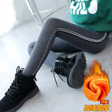 好莉娅女童打底裤踩脚裤秋冬季儿童加绒裤子保暖裤外穿长裤4-12岁中大童