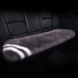 百冉皮毛一体冬季纯羊毛汽车坐垫长毛无靠背座垫真毛车垫单片方垫毛垫 后排长座垫灰色 其他车型留言车型(95%车型可用)