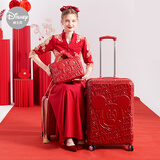 迪士尼（Disney）行李箱女结婚箱拉杆箱男旅行箱红色陪嫁箱子登机箱女 mickey款（红色）子母箱 20英寸 （可登机）