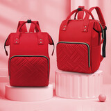 婧麒（JOYNCLEON）妈咪包妈妈背奶包双肩包多功能大容量外出时尚母婴包宝妈婴儿背包 红色-Jwc46493