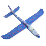 艾福儿手抛飞机泡沫滑翔机纸飞机航模型飞行器竹蜻蜓六一儿童节礼物 48CM机身发光款斑点蓝