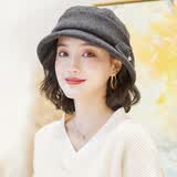 677888帽子女冬天韩版盆帽冬季日系渔夫帽时尚毛线帽针织