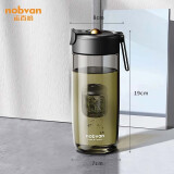 NOBVAN磁弹泡茶杯第三代茶水分离杯水杯磁吸杯泡茶杯礼物 第三代灰黑色550ml