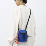 牧瑾 斜挎包男女潮牌迷你单肩小包包小众个性百搭休闲手机包钥匙耳机零钱包时尚挂包 蓝色