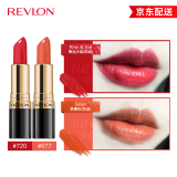 露华浓（Revlon）口红丽采黑管唇膏女士保湿滋润哑光口红豆沙色不掉色化妆品女彩妆 （720#寒冰火焰+677#肉橘色）