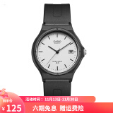 卡西欧（CASIO） 男女手表 学生运动简约石英中性小黑表 百搭休闲时尚小表盘 MW-59-7E 34mm日历款