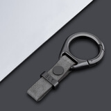 拓玛仕（TUOMASHI）新款汽车遥控钥匙扣男士高档结实耐用防丢挂件锁匙扣链腰挂圈环 指环扣-灰皮【黑色】