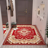 双喜临门 欧式进门玄关地垫入户门垫家用卧室防滑垫加厚可机洗手洗脚垫 美式红 50cm*80cm 默认长方形