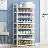 竹艺佳（ZHUYIJIA） 鞋架子简易多层鞋柜家用宿舍经济型收纳架门口防尘鞋架置物架子 8层60cm长
