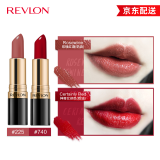 露华浓（Revlon）口红丽采黑管唇膏女士保湿滋润哑光口红豆沙色不掉色化妆品女彩妆 （225#玫瑰红酒+740#神奇女侠）