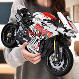 星涯优品儿童积木玩具车乐GO遥控赛车兰博基尼跑车拼装模型男7-12生日礼物 【1:10】杜卡迪毒液-静态版