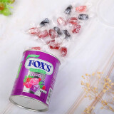 印尼进口FOX'S霍士水晶糖透明糖混合水果味儿童水果汁硬糖零食罐装 混合杂莓味180g
