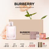 博柏利（BURBERRY）红粉恋歌女士礼盒(香水50ml+1.5ml*2+沐浴球*1) 母亲节生日礼物