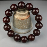 鸿木斋 印度小叶紫檀拆房老料圆珠手串金星Z1803