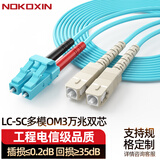 诺可信（Nokoxin）电信级光纤线OM3万兆多模双芯光纤跳线LC-LC 铠装抗弯曲机房工程专用跳纤尾纤 万兆多模双芯LC-SC(OM3) 1米
