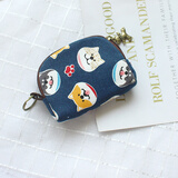 书果儿(SHU GUO ER)小钱包短款韩版可爱小清新零钱包女迷你学 104深蓝二哈-小号 有隔层