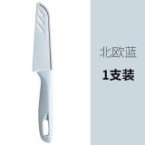 天南兄弟水果刀家用便携陶瓷小刀切瓜果专用不锈钢刀具厨房削皮刀水果刀 北欧蓝不锈钢1把