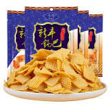 卡奇新丰锅巴 老式锅巴708090后怀旧零食锅巴脆休闲食品 牛肉味 100g*4袋