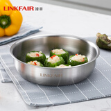 凌丰304不锈钢餐盘子菜碟家用菜盘家用圆盘加厚碟子骨碟菜盆 菜碟-内径20cm