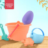 贝恩施儿童玩具沙滩玩具车套装决明子宝宝挖沙玩沙子洗澡戏水玩具 【经典款】5件套