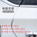 冠临乐（GUANLILE）汽车门防撞条车门边防撞胶条汽车密封条防刮条防擦条车身门 加厚款【电镀银】 5米