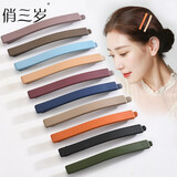 俏三岁 发夹侧边后脑勺女夹子头饰一字夹卡子简约顶夹彩色碎发刘海发卡 彩色系10件套