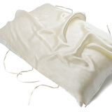 桑宋重磅真丝枕巾丝绸枕头巾100%桑蚕丝美容护肤透气抗菌单人6根绑带