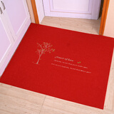 来去薄款定制入户大门口蹭土地垫进门家用脚垫玄关门厅除尘地垫可裁剪 大红色发财树 80*120