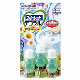 日本原装进口 小林制药（KOBAYASHI） 卫生间除臭凝胶啫喱花瓣马桶开花小花清洁剂 清新森林花香 3支装