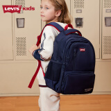 Levi's李维斯儿童书包小学生校园双肩包男女童超轻书包 深靛蓝 8A【41*13.5*30cm 约17L】