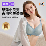 婧麒（JOYNCLEON）小贝壳孕妇哺乳内衣水纹舒适无痕薄款聚拢产后喂奶孕妇文胸 鎏金蓝 XXL