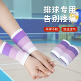 飞亚力排球护腕专业中考学生专用女羽毛球护套护臂扭伤运动护具冬季保暖 香芋紫【一对装】 均码