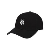 MLB男女帽子NYLA复古小LOGO软顶棒球帽运动鸭舌帽3ACP7701N-50BKS