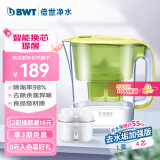 倍世（BWT）净水壶滤水壶净水器家用 欧洲镁离子滤芯 益家4.2L大容量厨房客厅通用 【去水垢-加强版】1壶4芯