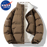 NASA MARVEL棉衣男冬季棉服男情侣装外套面包服加厚宽松百搭休闲 咖啡 XL 